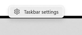 Right Clicking the Windows 11 Task Bar